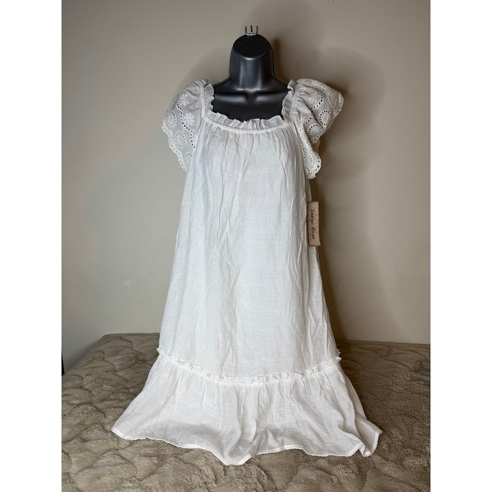 INDIGO ROSE WHITE DRESS - Picture 2 of 7